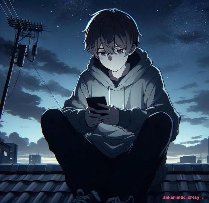 ảnh anime nam buồn 15